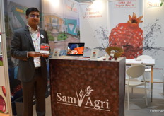 Prashant Indalkar was at the SamAgri stand with pomegranate arils.