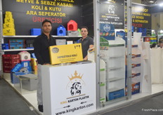 On the left is Can Korkmaz, of King Karton Plastik. They manufacture water resistent packaging.