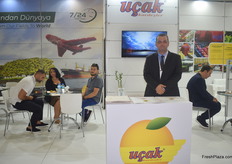 Arif Hikmet Kirant of Ucak. They export apples, citrus, all stone fruits and strawberries. Their mandarin season starts three weeks from now.