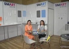 Suheda Gul and Gozde Bingol Sivik of Smart pack. They manufacture foam packaging for apples, their packaging is mainly exported to Europe.