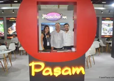 Melisa Unal, Tuan Unal and Furkan Mavi of Pasam. They export cherry, figs, citrus, peaches, pears and grapes as well as various vegetables.