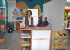 Hanane Assaadi, Export Manager for Maïsadour, from Morocco. Their main product is sweet corn, which they export to the UK mostly, but also to France, Spain and Germany. They produce 30 million sweet corn cobs per year!