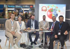 Third from the left is Okan Eryilmaz, board member of Turkish fruit exporter Tekasya, among his team. They've seen a stronger demand for apples in India, as the harvest in India is lower this year.