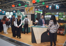 The stand of Les Domaines. They export a wide variety of fruits and vegetables from Morocco.