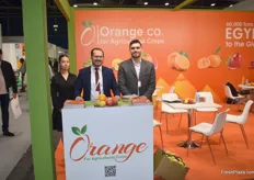 In the middle is Ammar Salam, managing director for Orange. They export citrus from Egypt.