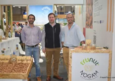Tiago Mendes Pino, Rafael Bianchini and Sebastiao Lorena of Frunu/Nogam. They export walnuts from Portugal