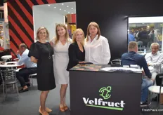 On the left is Eugenia with the Velfruct team. They export apples to the EU, Middle East, Russia and Asia.