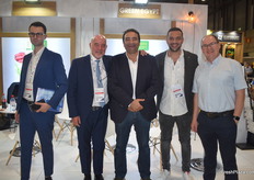 On the left are Paolo Triossi and Giacomo Fiorani of DSC Tramaco. They were visiting the Egyptian exporter Green Egypt. In the middle is Sherif Attia, president of Green Egypt. To his right is Mahmoud Keshk.