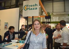 Emma Docquincourt of Indian exporter Kay Bee Exports, visiting the FreshPlaza stand. She stated that the European market is showing more demand for coconut products from India.