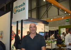 Betsalel Ohana of Planet Israel, visiting the FreshPlaza stand. They export citrus.