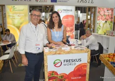 On the left is Carlos Rodrigues of Portuguese tomato and sweet potato exporter Freskus World. They export their produce to the European market.
