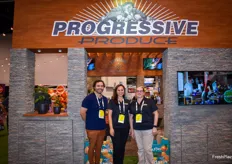 Oscar Guzman, Amanda Nojadera, and Jaime Greger with Progressive Produce.
