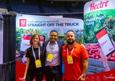 Jennifer Smith, Carlos Germosen and Moises Diaz with Hectre, offering mobile fruit sizing solutions