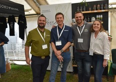 At the Persea stand, Allesbeste's avocado-based beauty product range: Donovan Lewis and Edrean Ernst of Allesbeste with Adrihan Kruger and Bianca Esterhuizen of GROW Fresh market agency.
