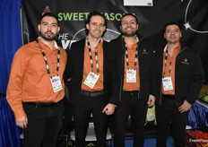 The Sweet Seasons team continues to add new exotic items to their offering. From left to right: Jovanni Bernal, Omar Palos, Erik Sedano, and Yasmani Garcia.