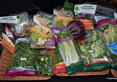 A wide selection of vegetables from Guatemala on display at the Miami Agro Import booth. The company is vertically integrated and family-owned with growing operations in Guatemala. Produce is distributed throughout North America.