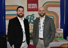 Liam Slavin and David Baxter with Bard Valley Natural Delights are at the show to talk about the company’s different Medjool date offerings.