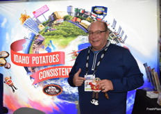Matt Brigotti with the Idaho Potato Commission brought little mascots to give away.