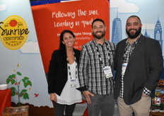 Suzanne Dannunzo and Lyle Bagley with Sunripe Certified Brands received a visit from Michael Armata with E. Armata Fruit & Produce.