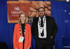 Jacy Barnes Clapp and Pepe Calderon with Farm Pak were in New York to promote sweet potatoes from North Carolina.
