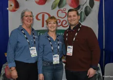 Matthew Thorp of Lidl is visiting Brenda Briggs and Jill Hughey with Rice Fruit Company.