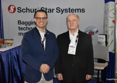 Dwight McKabney and Mike Johnston with Schur Star Systems are in New York to discuss the company’s packaging options.