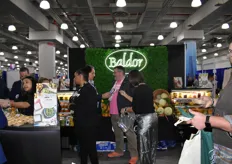 It was busy at the Baldor Specialty Foods booth.