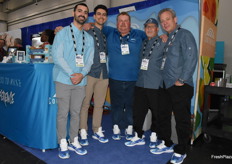 Blue it is at the Continental Fresh booth as the company is promoting its Water For All program.