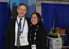 Ronnie Cohen of Vision Global Group and Patricia Cavalie with Continental Fresh smile for a photo.