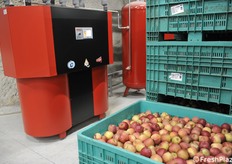 Bins removed from the storage room and ready to be taken to the factory for processing
