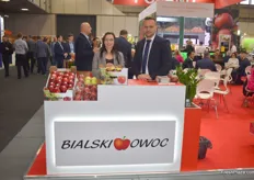 Aneta Glowala and Marcin Swiatek of Polish apple exporter Bialski Owoc.  They export apples to European countries, Asia and South American markets.