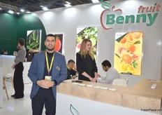 Yigit Aslan of Benny Fruit. They import and sell on to retailers. They import citrus and vegetables from Greece, Italy and the Netherlands.