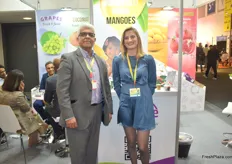 Rajan Rajdev and Emma Docquincourt of Indian fresh produce exporter Kay Bee Exports. They export coconuts, mangoes and ginger, among other products.