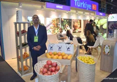Bayram Aridag of Turkish fruit exporter Aridag. They export Citrus, pomegranates, nectarines, courgettes and bell peppers to Poland, Romania, Ukraine, Russia and Germany. 