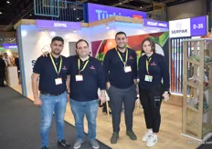 Second onn the left is Serpak's export manager Yalcin Sait Sagmanligil and his team. Serpak is specialized in atmosphered packaging and export their packaging to Central and North America, as well as South Europe.