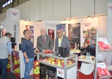 Barakat Amrah, Viacheslav Arseney and Sayed Abdalla of Prima. They export apples and apple juice from Poland.