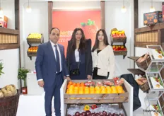 Moustafa Shaalan, Kenzy Adel and Lina Adel from Green Tiba, an Egyptian producer of strawberries, oranges, sweet potatoes and other products. The company exports to Russia, Malaysia, the Gulf and Europe.