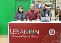Rola Arouni, Elie Massoud and Khaled El Omari, from chambers of commerce in Lebanon, supporting the delegation of Lebanese exporters at Fruit Logistica 2024.
