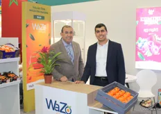 Abdelfattah Baalla and Omar Baalla, from Wazo packaging. The company, based in Marrakech, exports citrus fruit to Europe and North America.