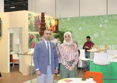 Mahmoud Abdelrazek and Menna Mohamed of Future Agrico. The Egyptian company exports citrus, strawberries and table grapes, and recently bluberries.