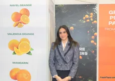 Hager Zeyada, associate vice president of MTI for Agricultural development. Specialising in citrus exports, Hager has announced the forthcoming opening of a packing house and the launch of new varieties, including Tango.