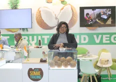 Tossou Mariella, manager of Somat Trading, a coconut production and export company based in Côte d'Ivoire.The company supplies West African and European markets, and aims to penetrate Middle Eastern markets.