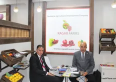 Mohamed Mousa, General manager, and Nehad Abdelaziz, export manager of Ragab Farms, owned by Noubaria agricultural development company. They grow table grapes, citrus, and pomegranates for the European, Middle Easterns and Far Eastern markets. Ragab farms introduced avocados 2 years ago and are planning to launch blueberries on a commercial level next season.