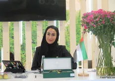Reem Almansoori, post harvest manager at Elite Agro, one of the few Emirati companies exhibiting at Fruit Logistica this year. Elite Agro produces blueberries, dates and other products for Europe, Asia and the Gulf countries.