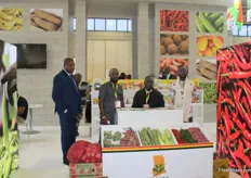 Kingsley Asare (3rd to the left), CEO of Kingrex, a company based in Ghana, exports vegetables mainly to Europe and the Middle East.