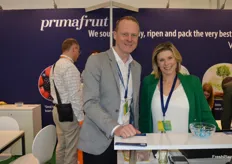Steve Hatt and Rachel Prudden at Primafruit which imports produce from around the world for Waitrose.