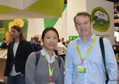 Wendy Cai and Patrick Meikle from Golden Bay Fruit were visiting the show.