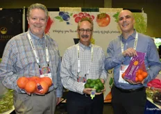 Showing different citrus items in home compostable net bags are Alan Korthaus, Fred Vandenberg, and Michael Schiro.