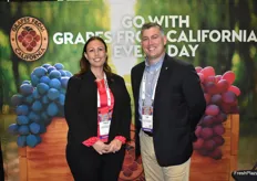 Maria Howarth and Ian LeMay with the California Table Grape Commission.