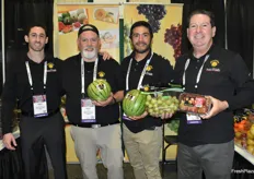 Pacific Trellis Fruit has a variety of products on display. From left to right: Mike Walsh, Matt Tanner, JP Andino and Howard Nager.